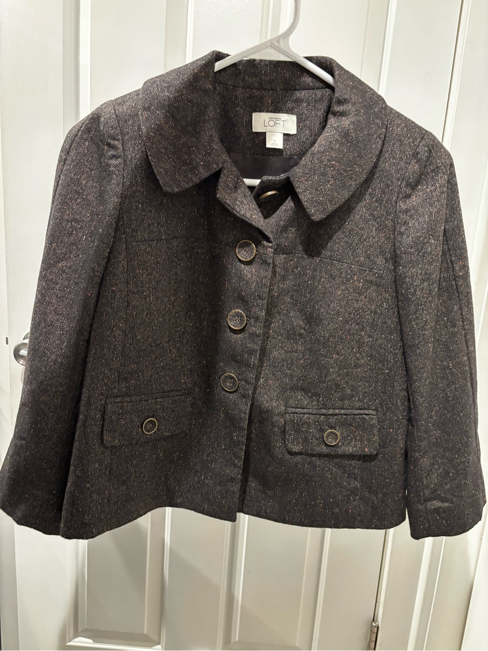 Ann Taylor Loft Black Wool Blend Suit Jacket